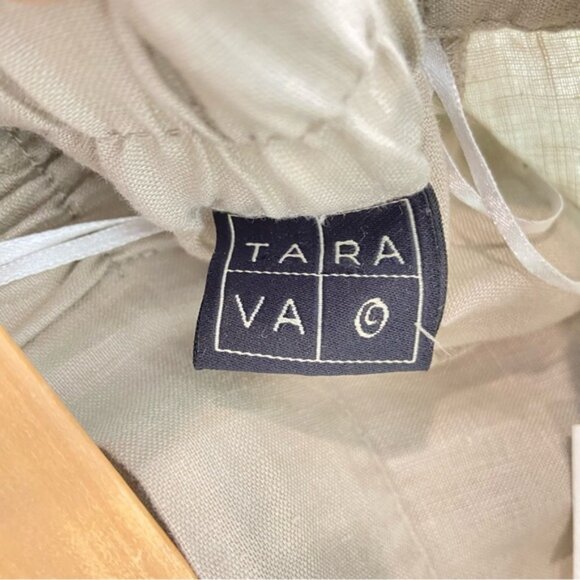 Breezed TARAVAO Flowy trousers pants 100% linen neutral tan size medium wide leg - Picture 4 of 13